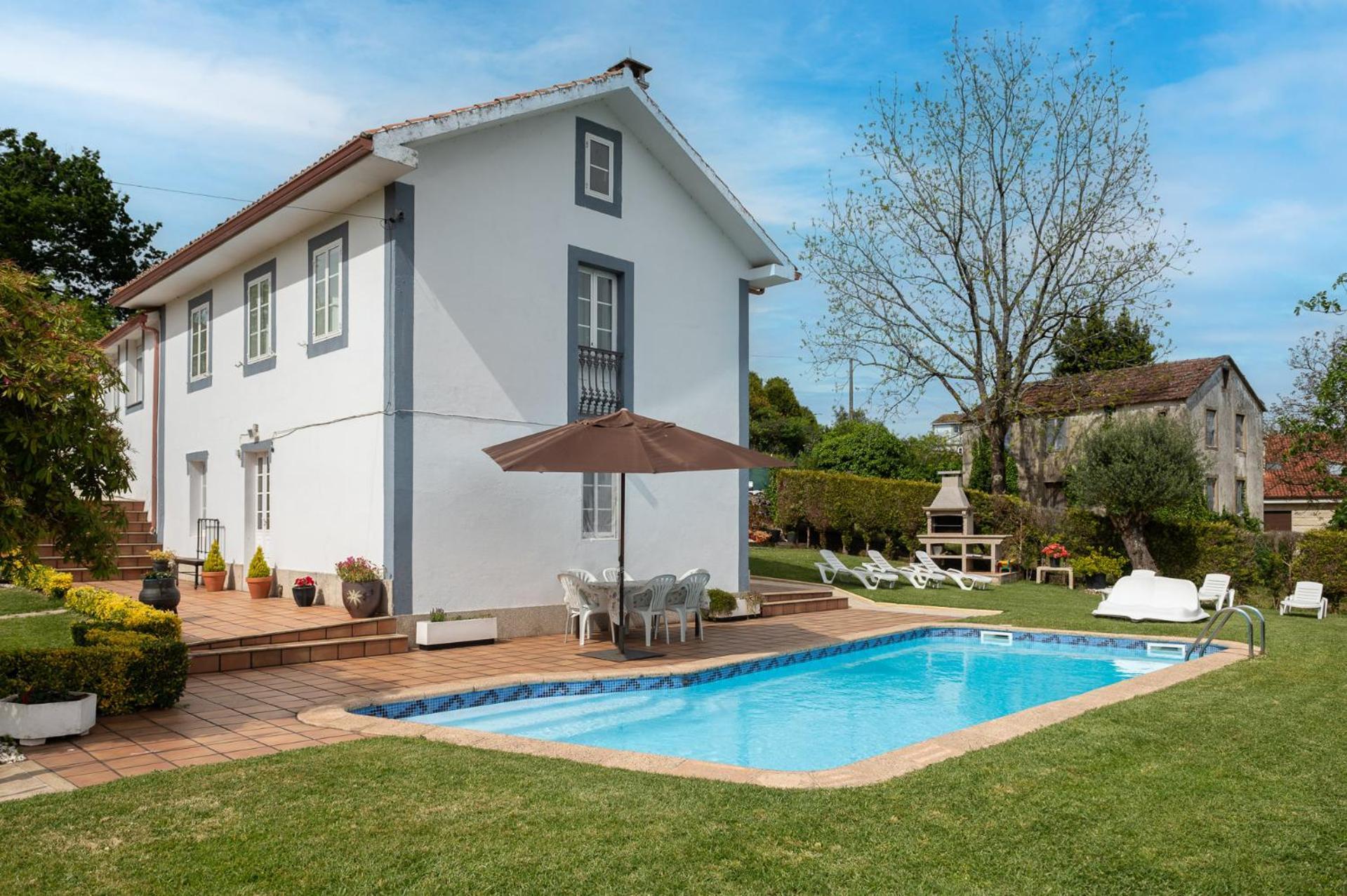 Boqueixon Casa Tarrio Con Piscina - Santiago De Compostelaヴィラ エクステリア 写真