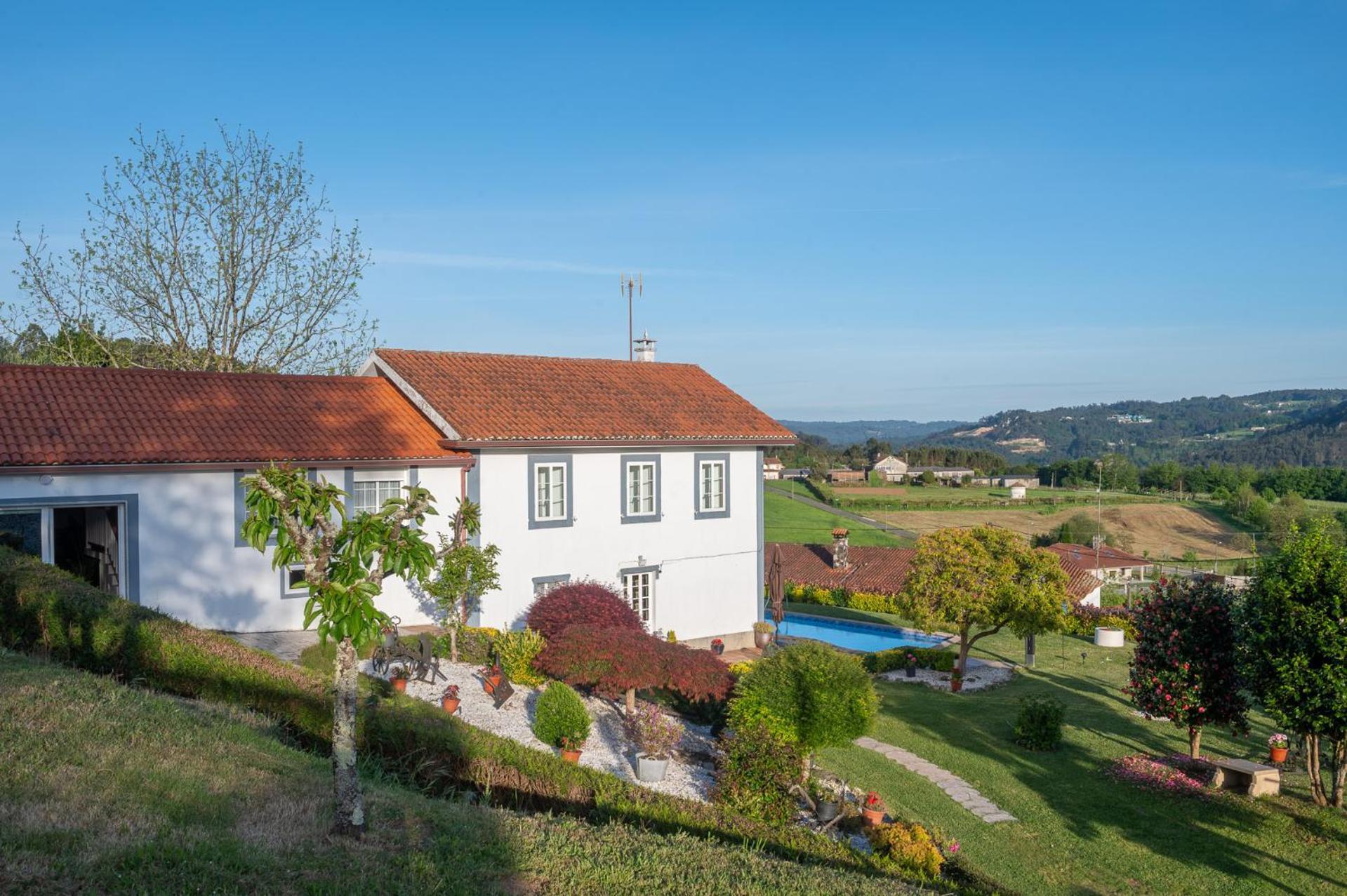 Boqueixon Casa Tarrio Con Piscina - Santiago De Compostelaヴィラ エクステリア 写真